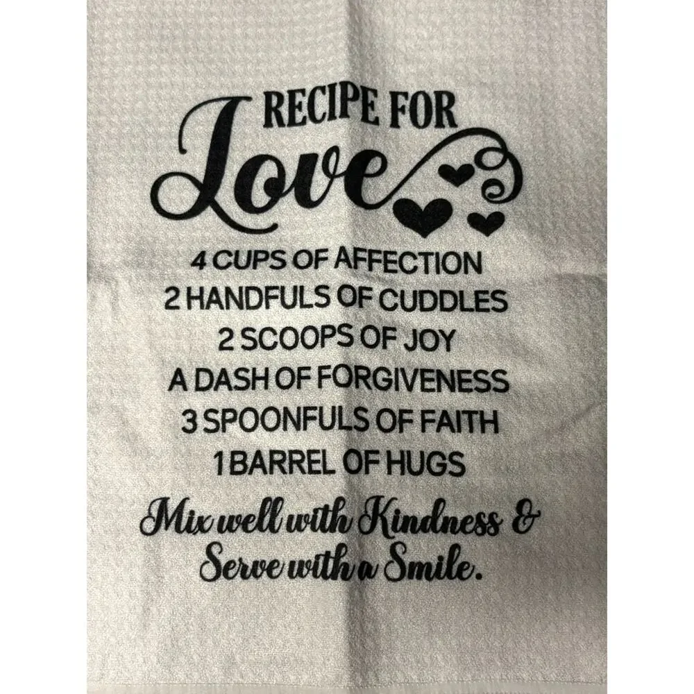 Wedding Gift Kitchen Towel + Measuring Cups & Spoons Set NIB